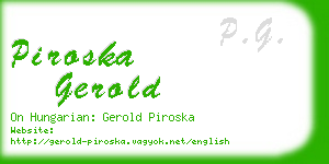 piroska gerold business card